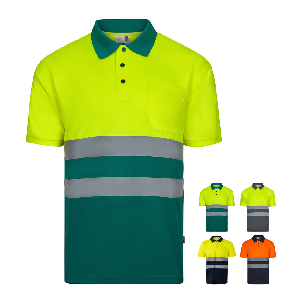 Velilla 36141 - Polo Bird-eye (140g/m²) à manches courtes, en polyester (100%)