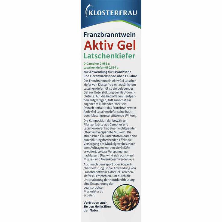 Klosterfrau Franzbranntwein Aktiv Gel Latschenkiefer, 150 g