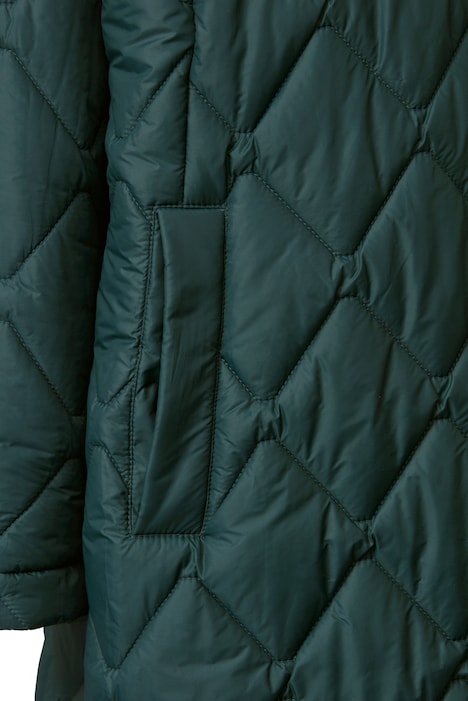 Steppmantel, Straight Fit, Ripp-Stehkragen, Zipper