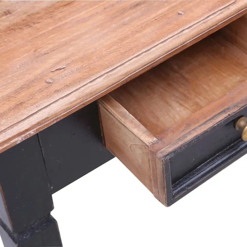 vidaXL - Schrijftafel - Bruin - Gerecycled hout