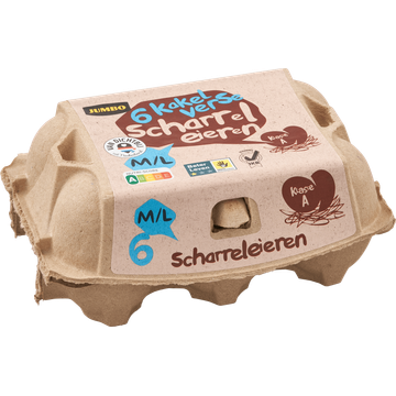 Jumbo Scharreleieren M/L 6 Stuks