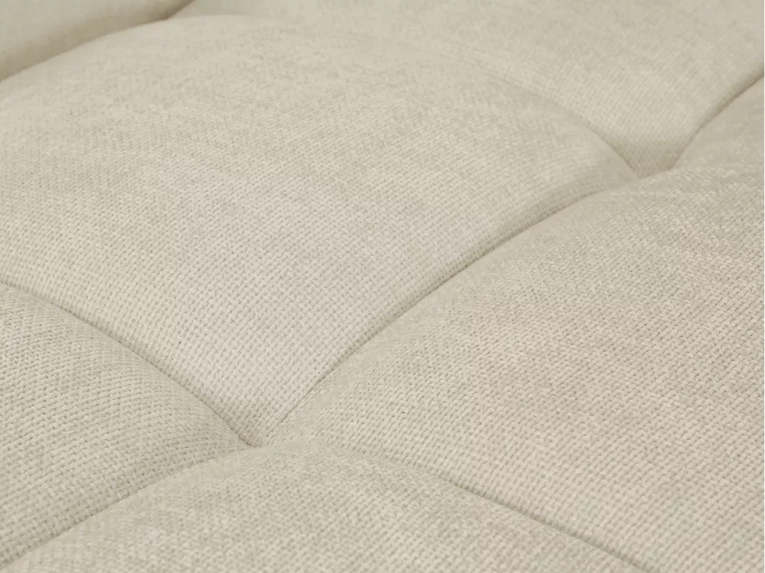 Grand canapé d'angle en tissu beige BERENIA
