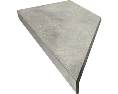 FLAIRSTONE Zwembadrand, zwembadrandsteen, buitenhoekstuk 90°, betongrijs, 60 x 30 x 5 cm (Set = 2 stuks)