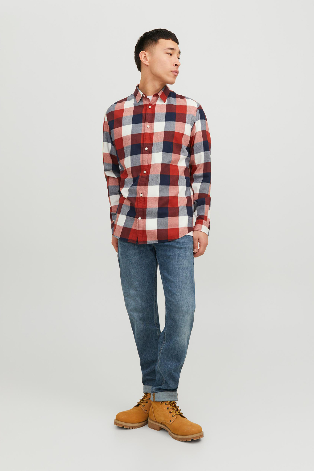 Camisa xadrez de sarja