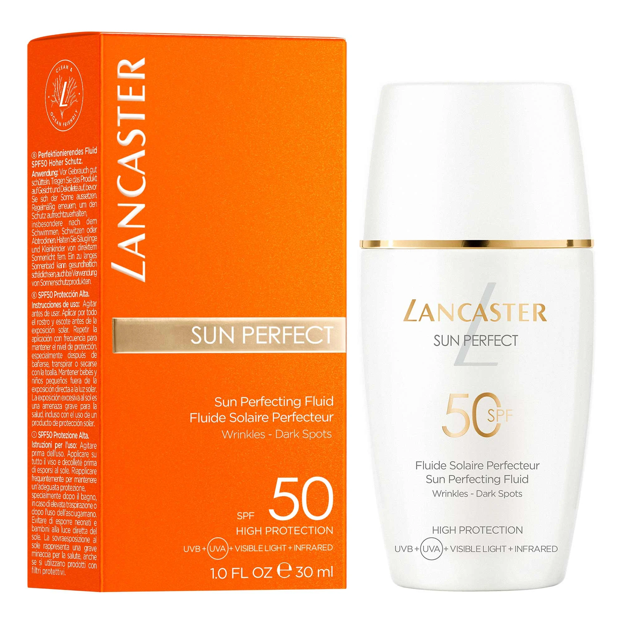 SPF 50 SUN PERFECT FLUIDE PERFECTEUR RIDES TACHES |