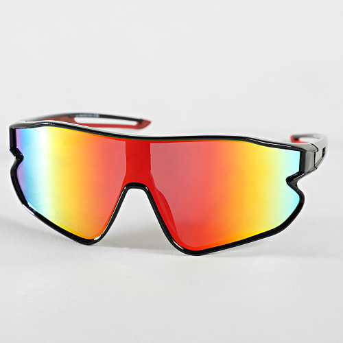 Lunettes De Soleil Noir Orange Iridescent