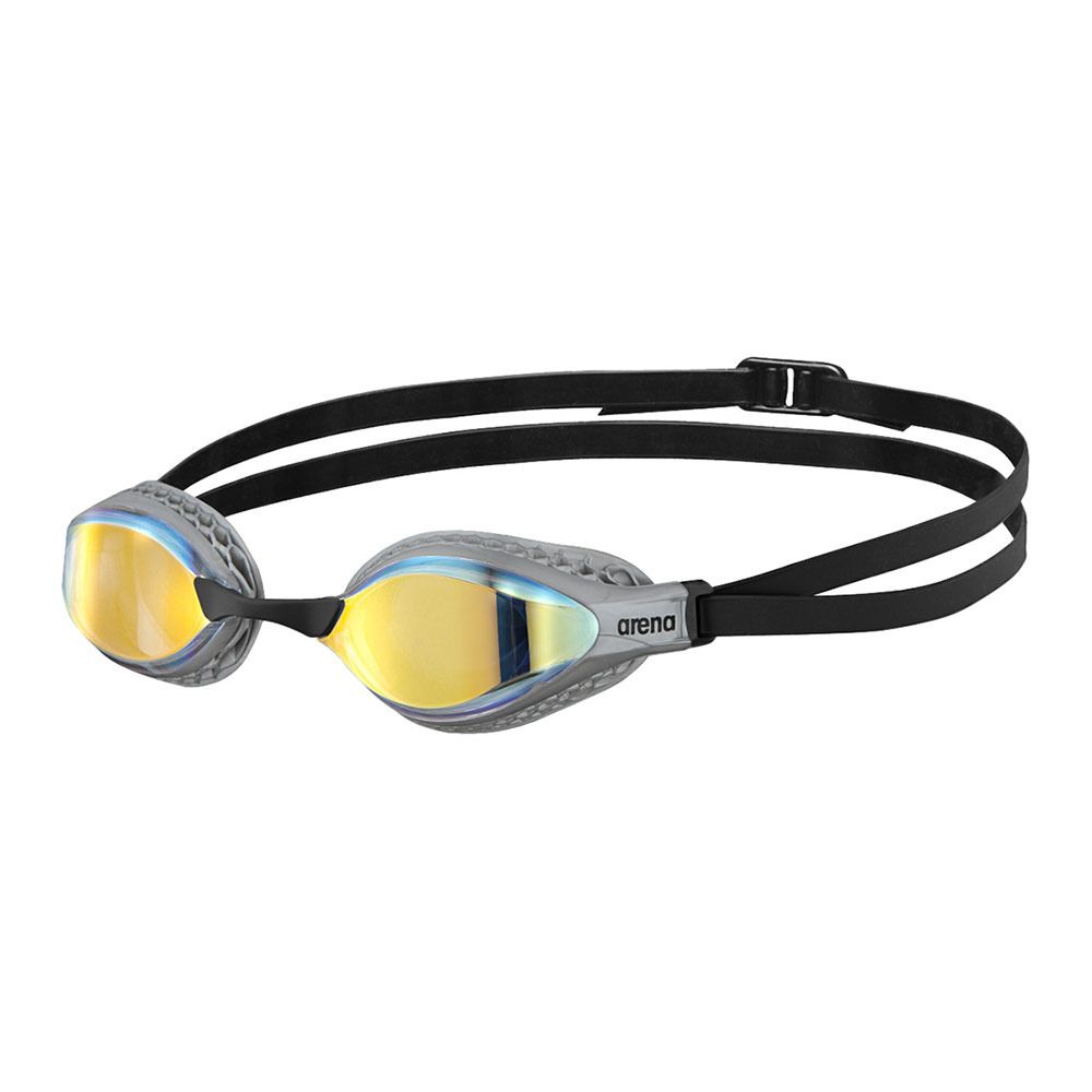 Arena AIR-SPEED MIRROR - Lunettes natation yellow copper/silver