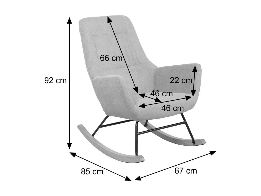 Chaise à bascule MCW-N13, vert