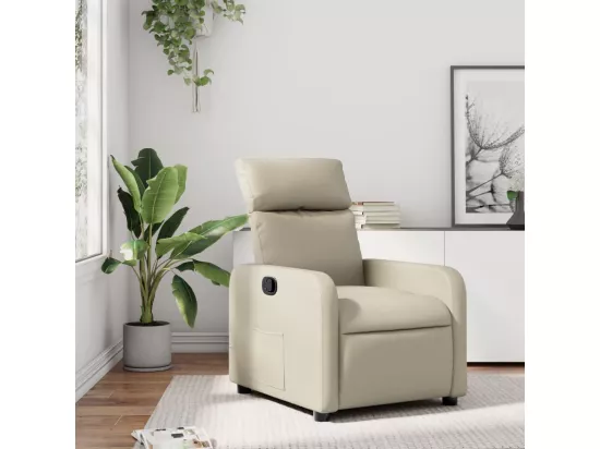 Fauteuil inclinable Crème Similicuir