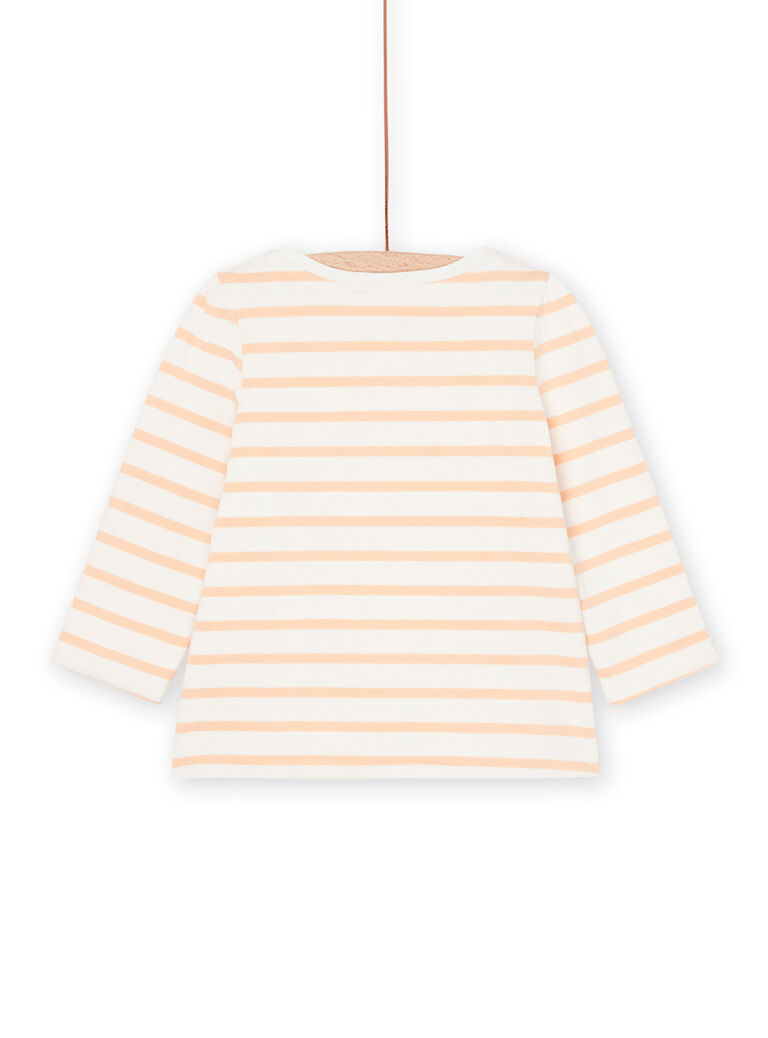T-shirt blanc et orange réversible