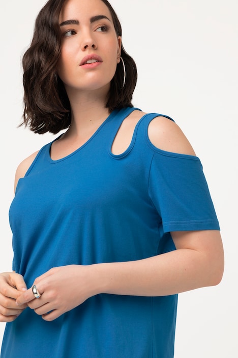 T-Shirt, Cut-Outs, Rundhalsausschnitt, Halbarm