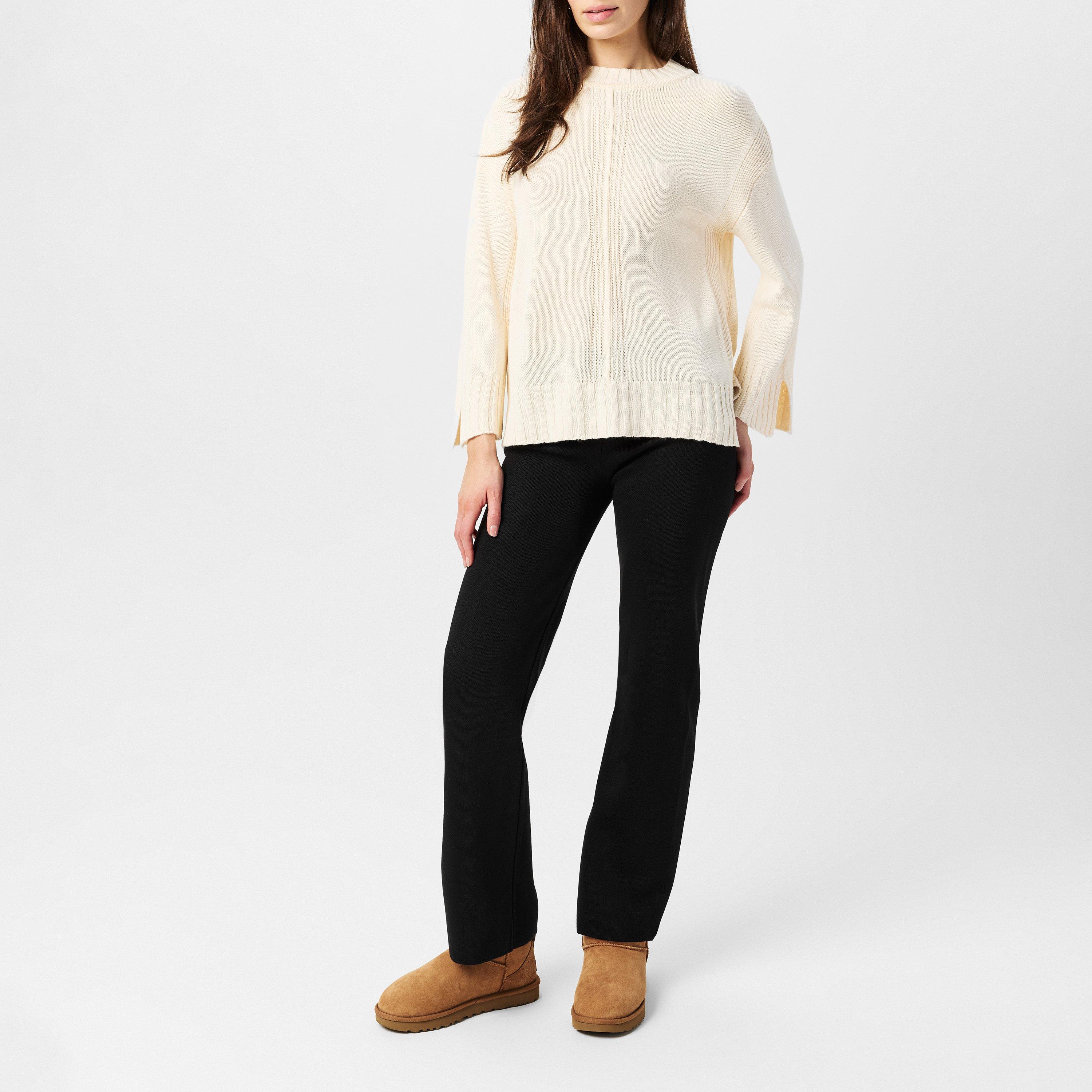 Missy Empire ME Knit Fold Over Waist Flare Trousers