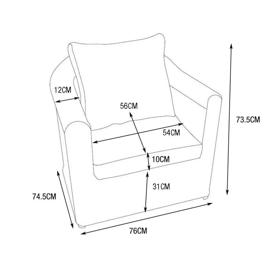 Fauteuil de jardin en résine tressée Calvi Blanc et gris clair