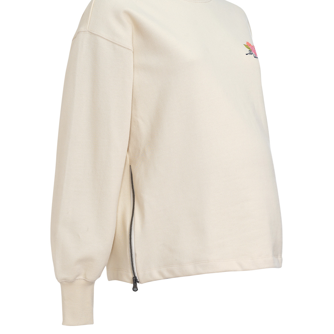 Gina Mama Damen Umstands-Sweatshirt mit floralem Motiv creme