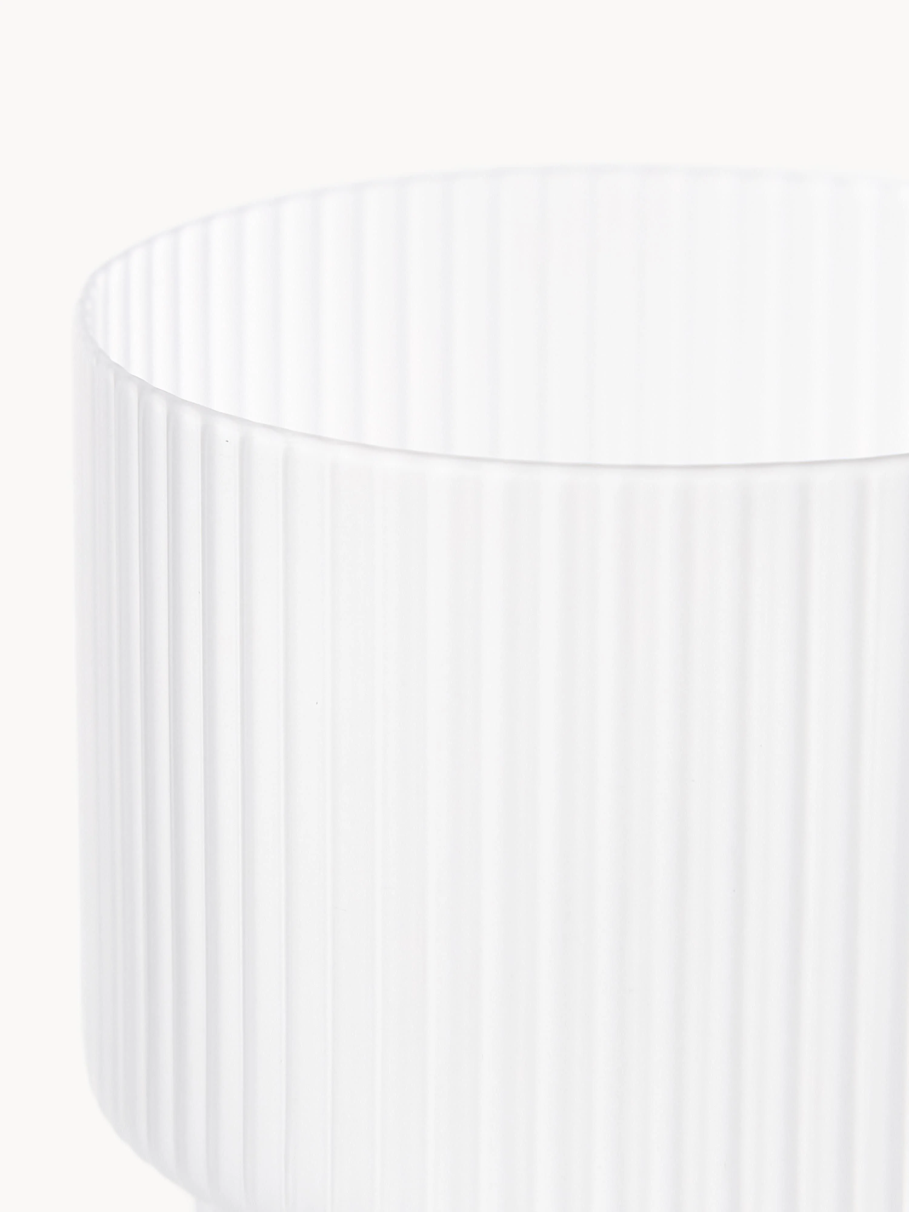 Mondgeblazen tumblers Ripple met groefreliëf, 4-delig