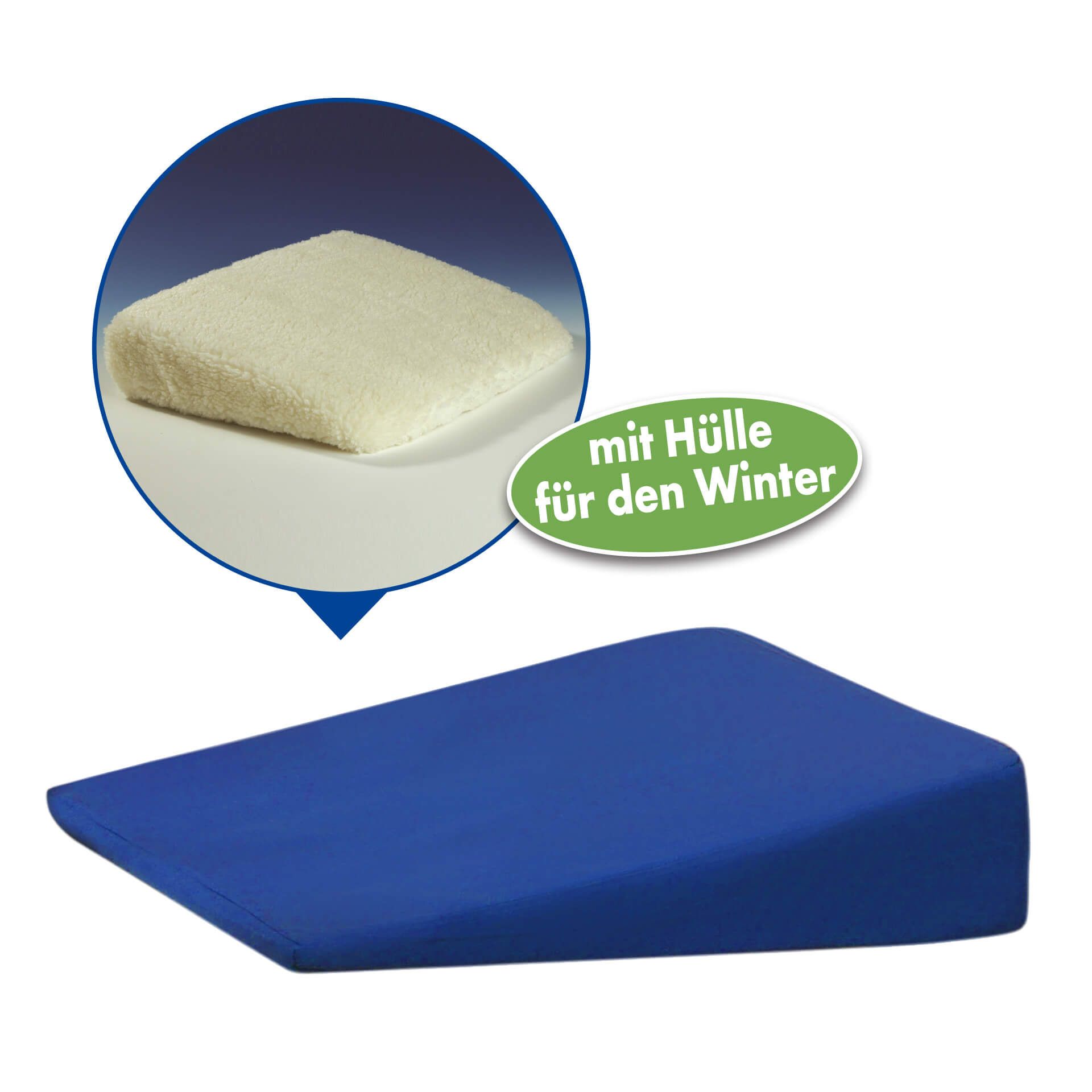 Vital Comfort keilförmiges Auto-Sitzkissen Sommer-Winter-Set, handlich und platzsparend