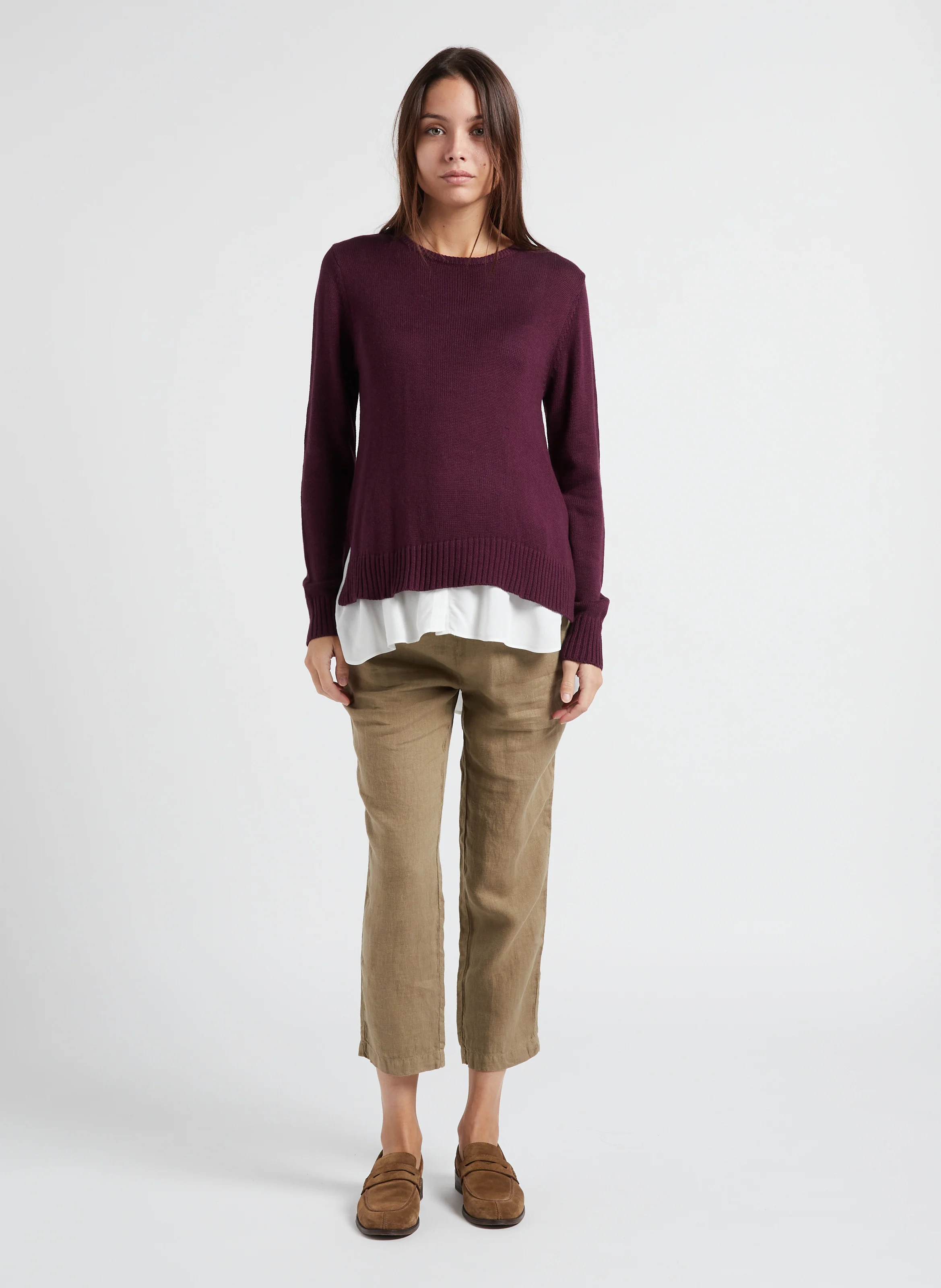 KEISHA - Pull grossesse et allaitement 2 en 1 | Rouge