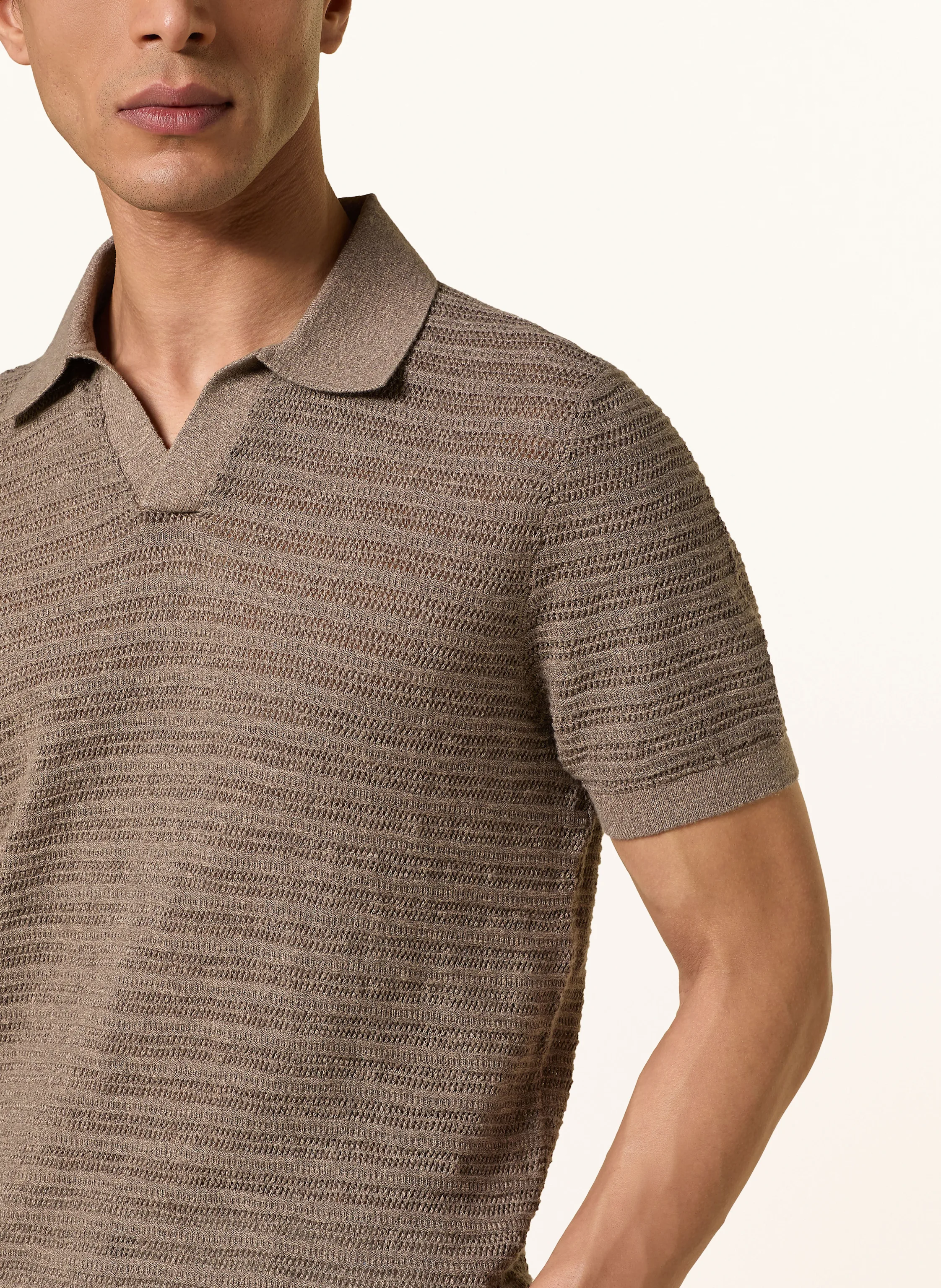 PROFUOMO Strick-Poloshirt Regular Fit