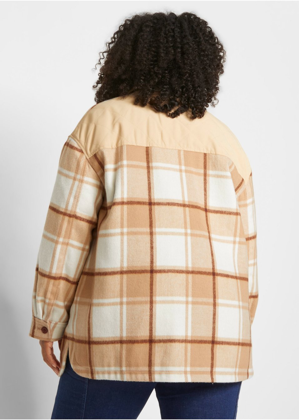 Shacket, veste de mi-saison en mélange de matières
