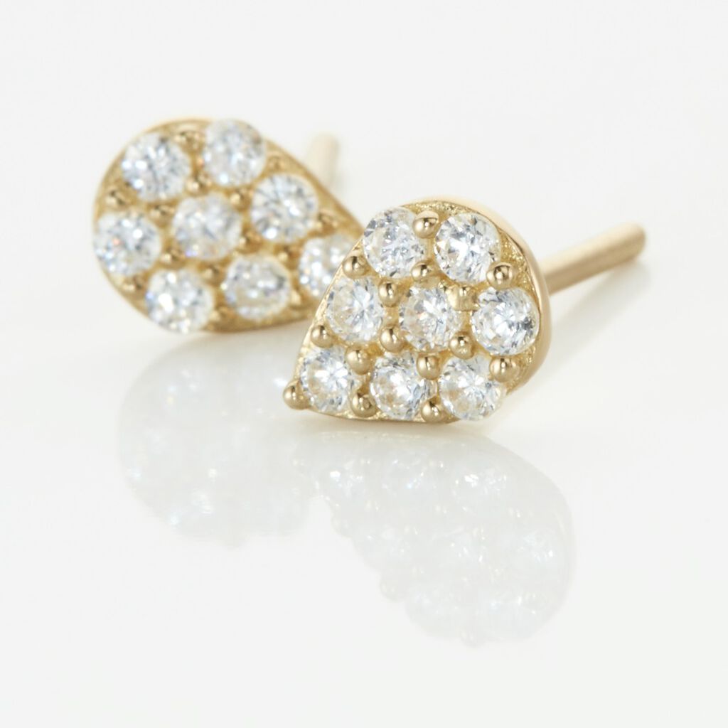 Boucles D'oreilles Puces Ambrosia Or Jaune Oxyde