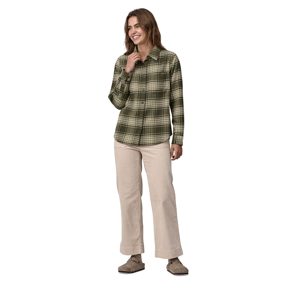 Patagonia Fjord Flannel Skjorte, dame (Cascade Green)