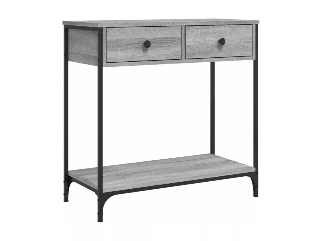 Table console sonoma gris 75x34,5x75 cm bois d'ingénierie