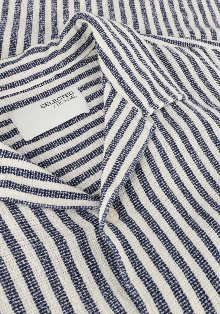SELECTED HOMME donkerblauwe selected homme casual overhemd slhrelax-sal shirt resort