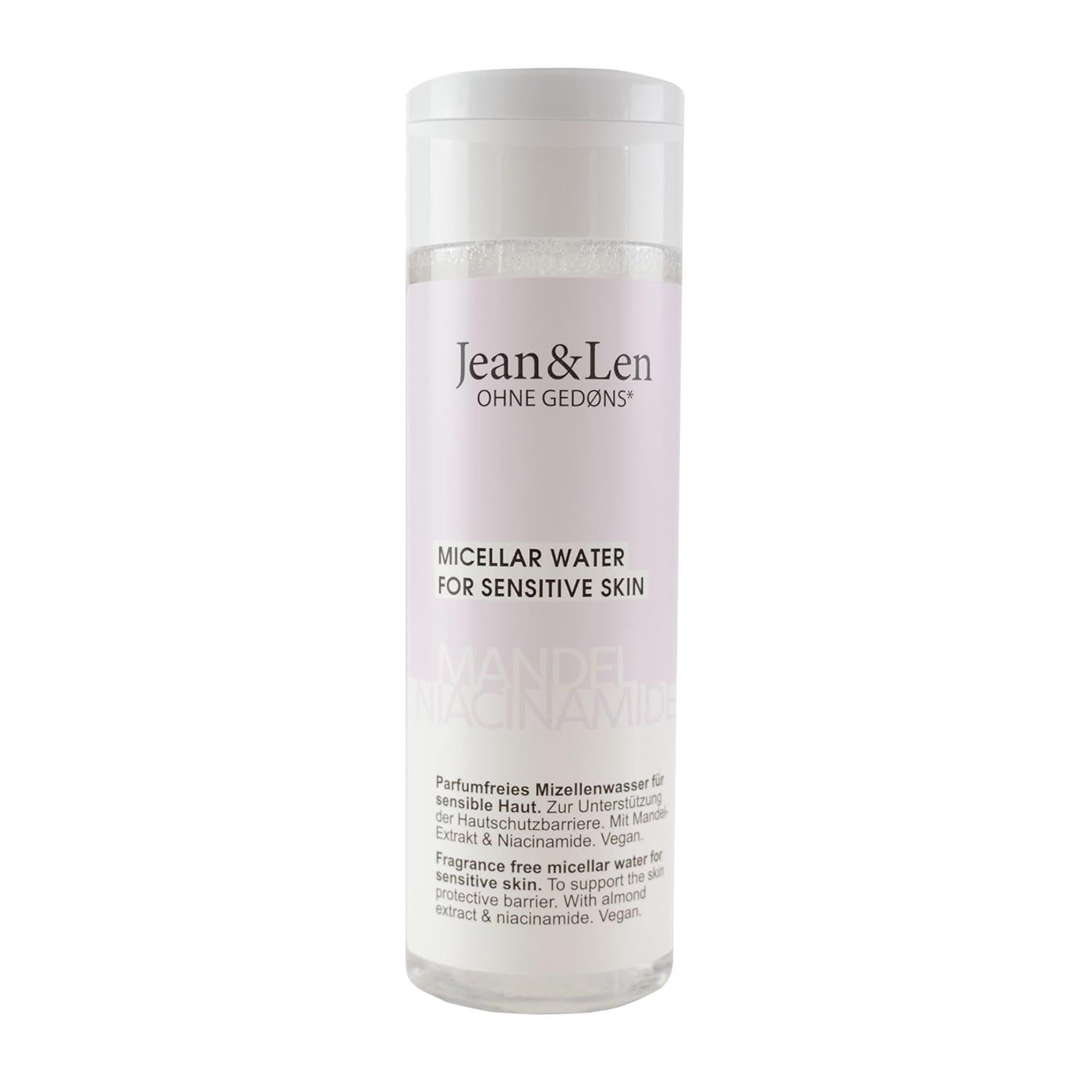 Jean & Len Parfumfreies Mizellenwasser Mandel & Niacinamide