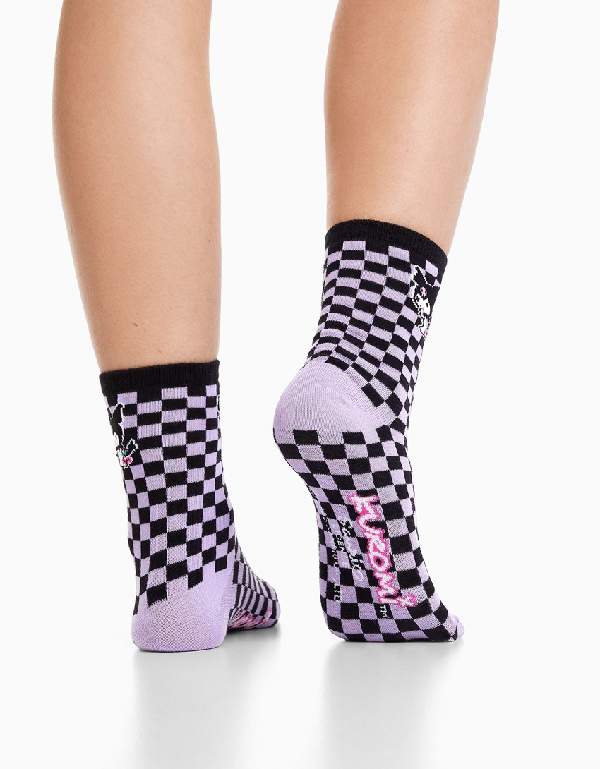 Pacote com 3 pares de meias Kuromi