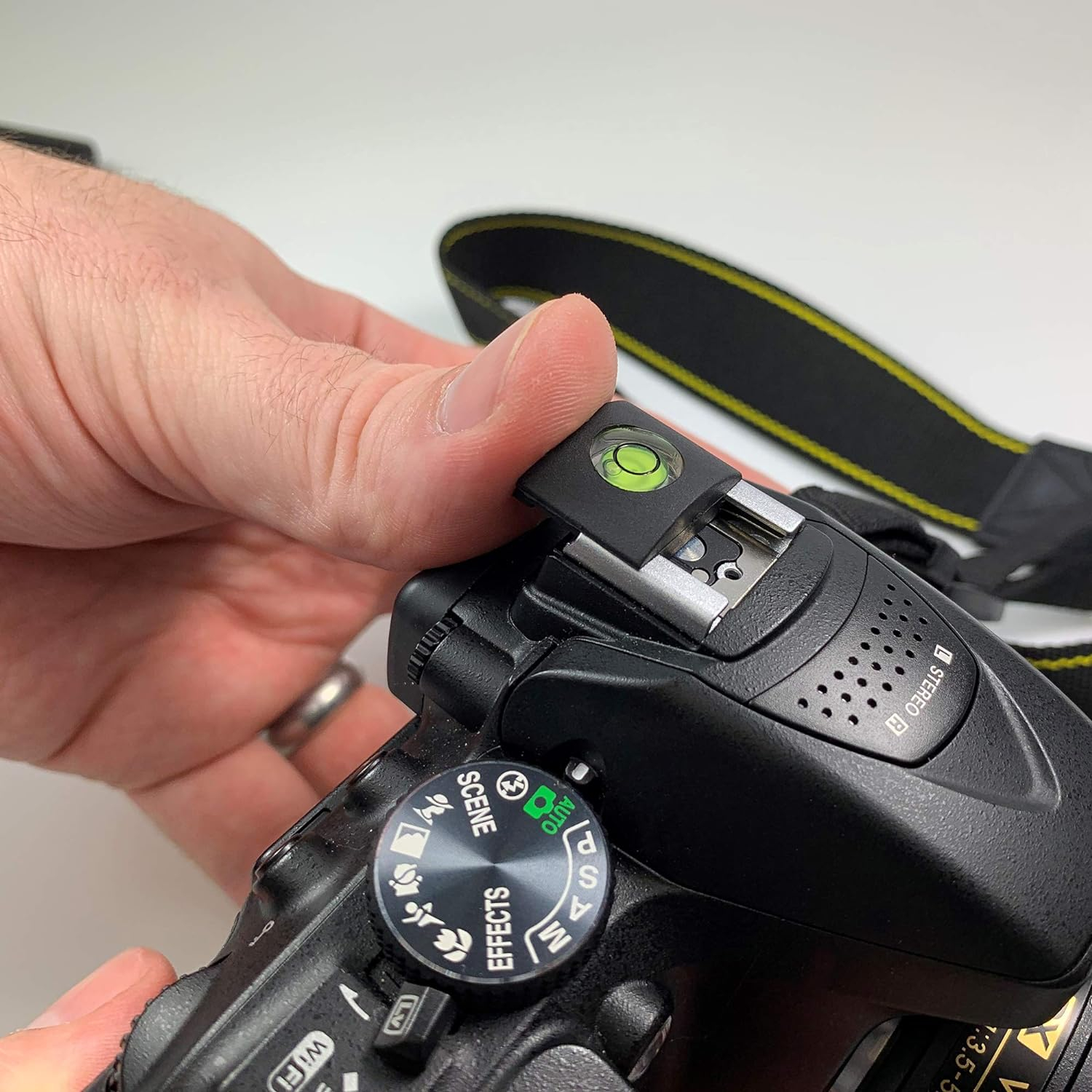 DSLR / SLR Kamera Wasserwaage mit Blitzschuh Anschluss für Spiegelreflexkameras - Schwarz