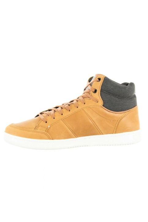 Baskets montantes le coq sportif courtclassic black jean cuoio
