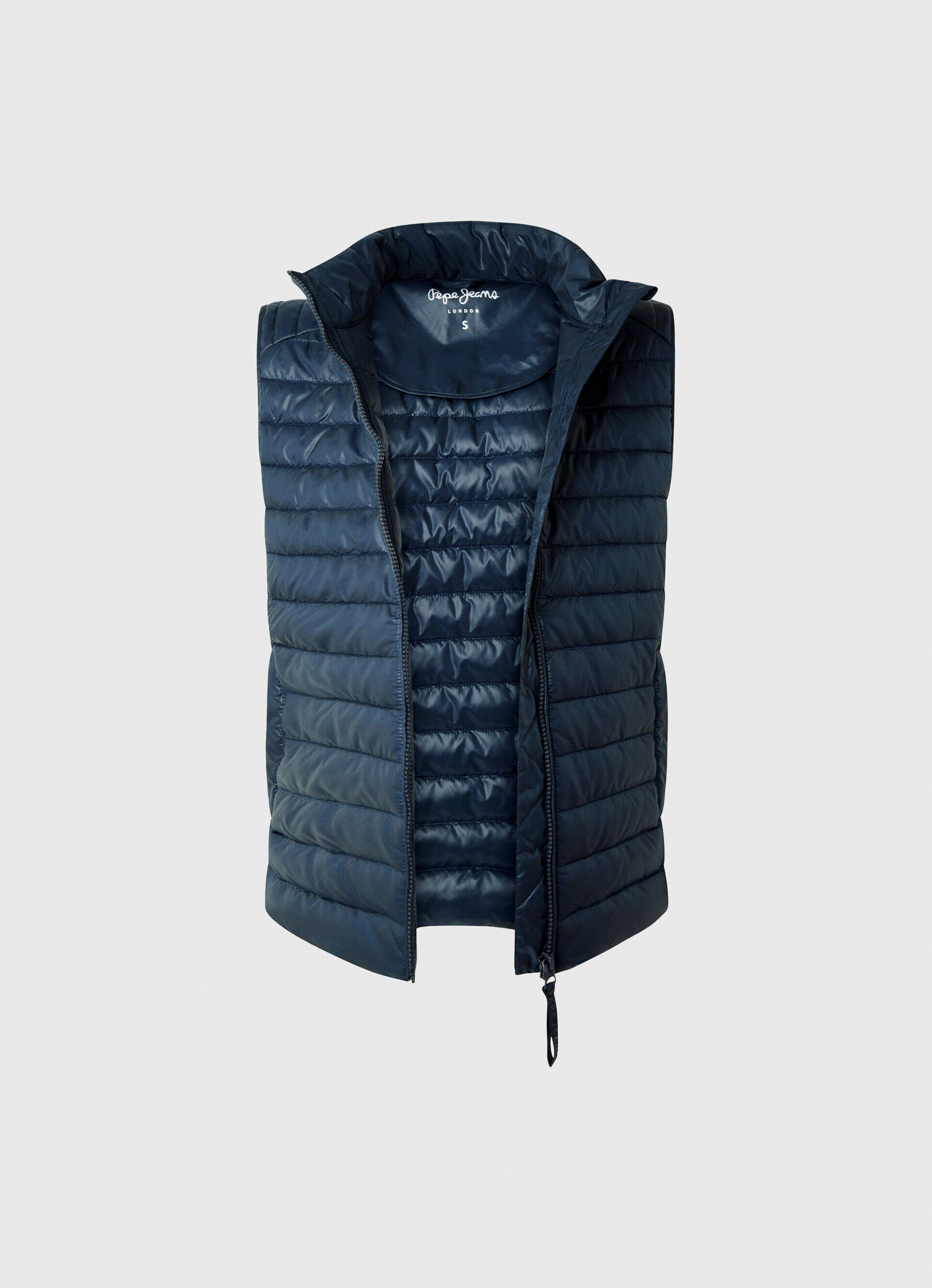 Colete acolchoado com logotipo emborrachado - Azul Dulwich