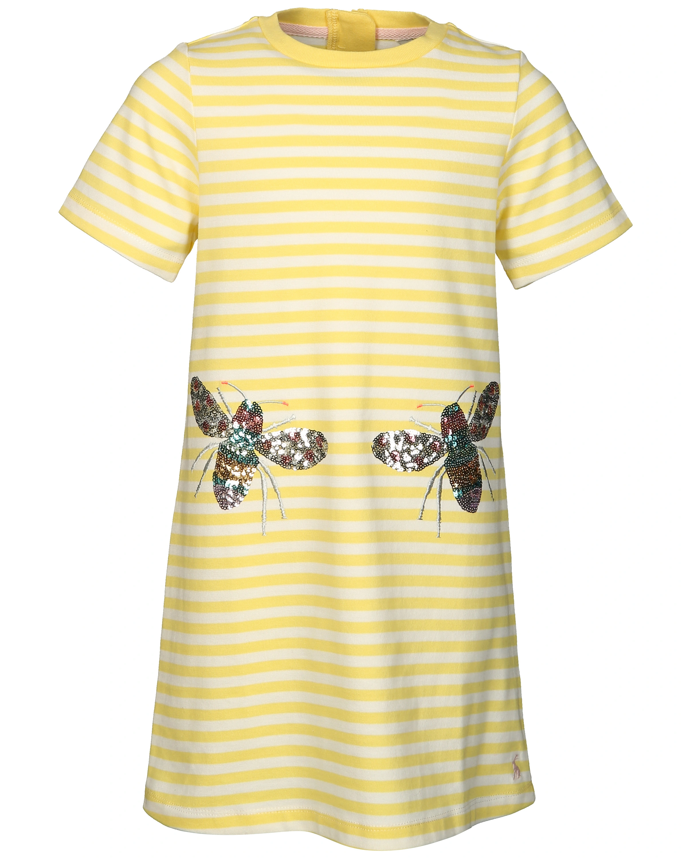 Kurzarm-Kleid ROSALEE – BEE gestreift in gelb