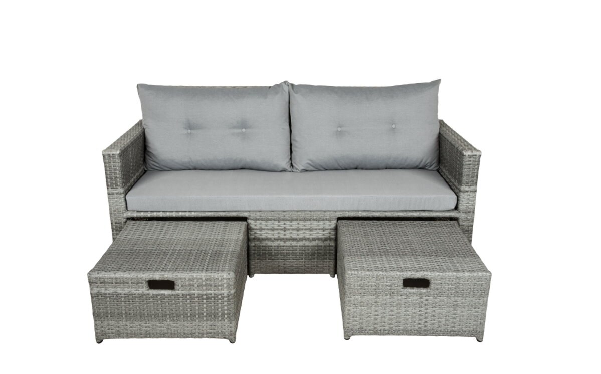 Garden Pleasure Lounge-Sofa MALTA Polyrattan Lounge Couch Sofa Gruppe Sitzgruppe