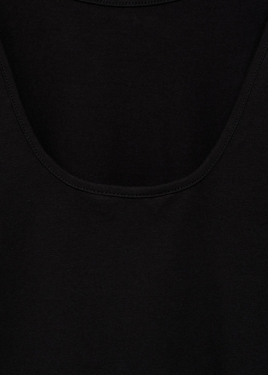 MANGO TEEN top met open rug zwart