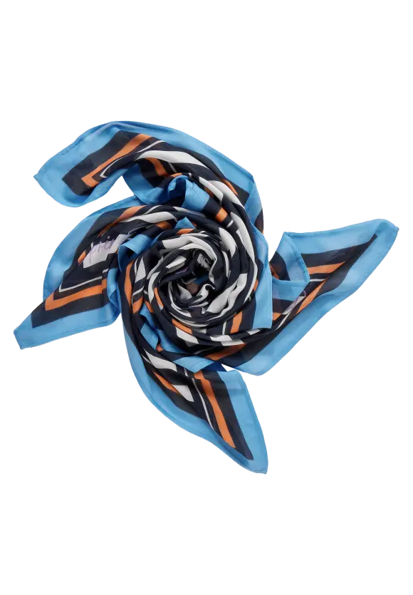 Modal Print Tuch - gravity blue