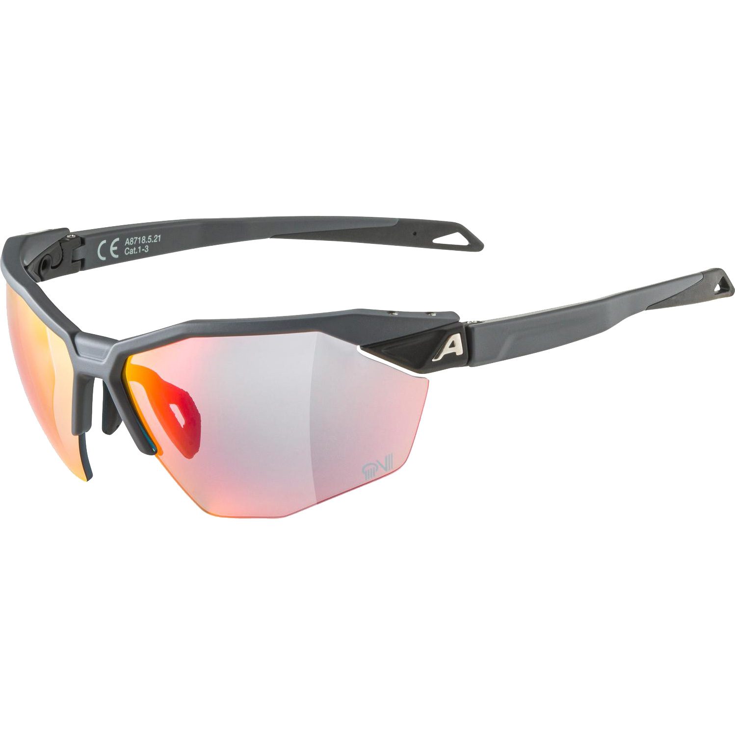 Alpina Twist Six HR QV Sonnenbrille grey matt
