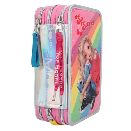 Depesche TOPModel 3-Fach Federtasche CHERRY BOMB HOLO