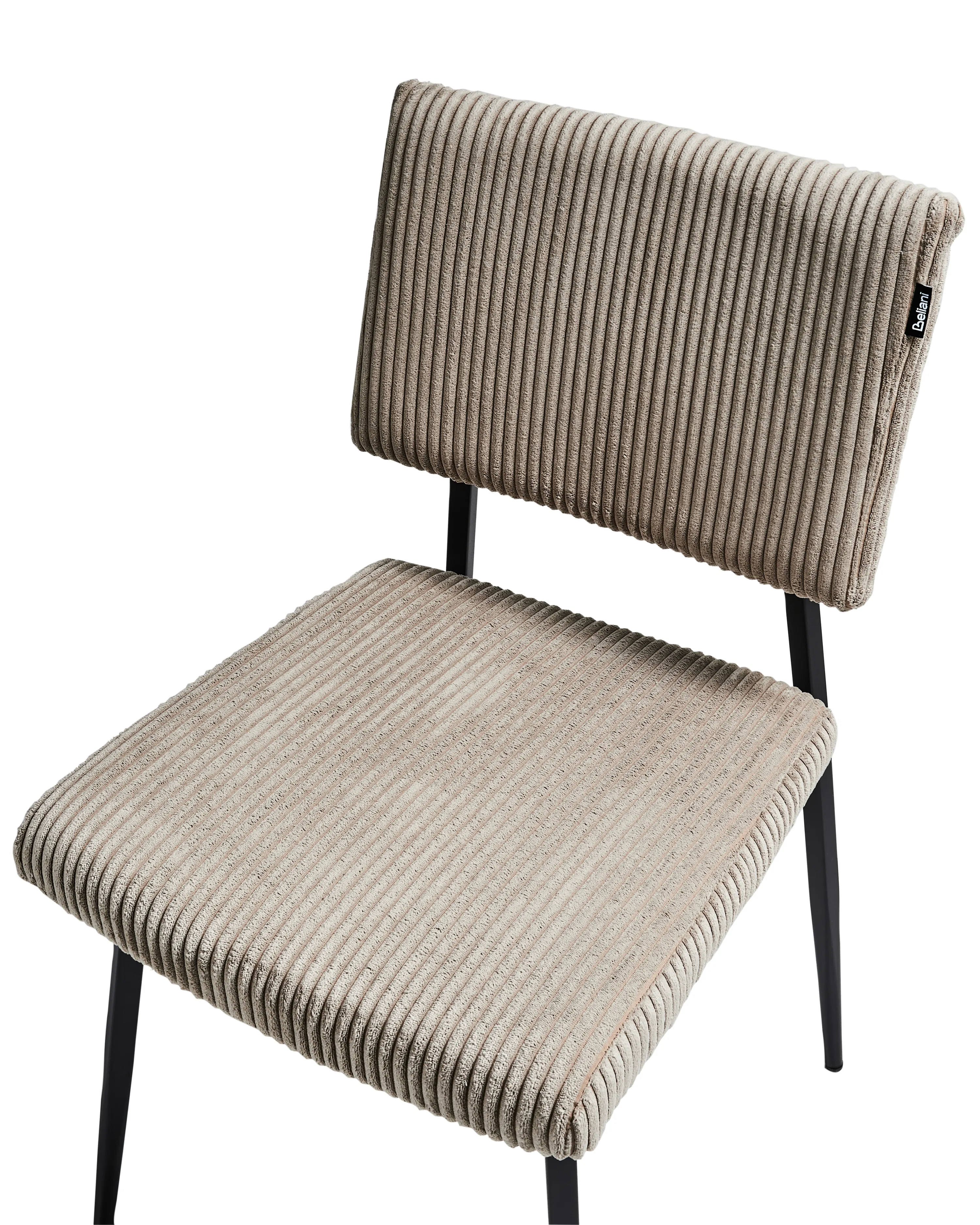 Set van 2 eetkamerstoelen STURGIS Corduroy Taupe