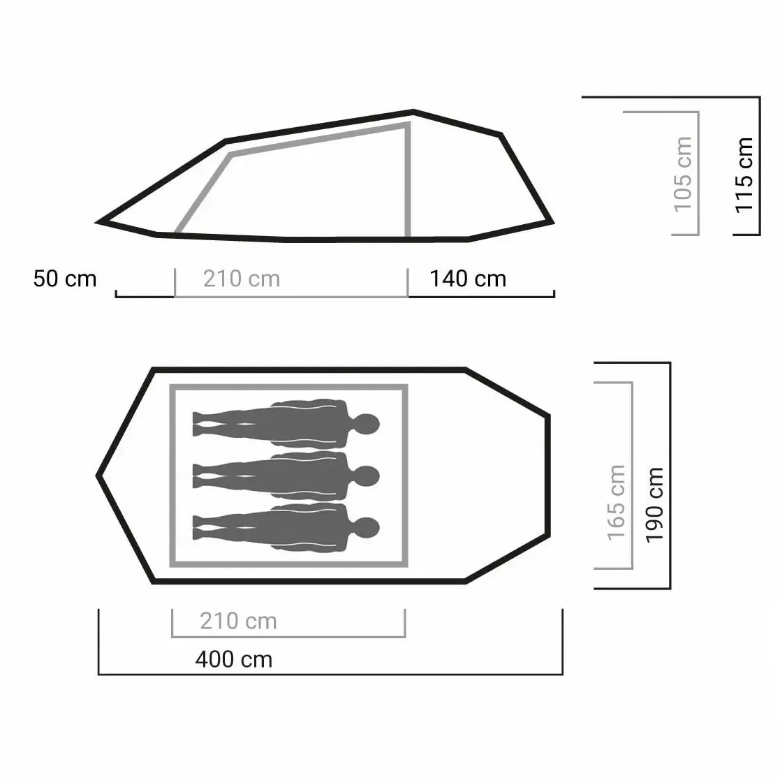 Helsport Scouter Lofoten 3 Tent Granite Green/Cloudberry