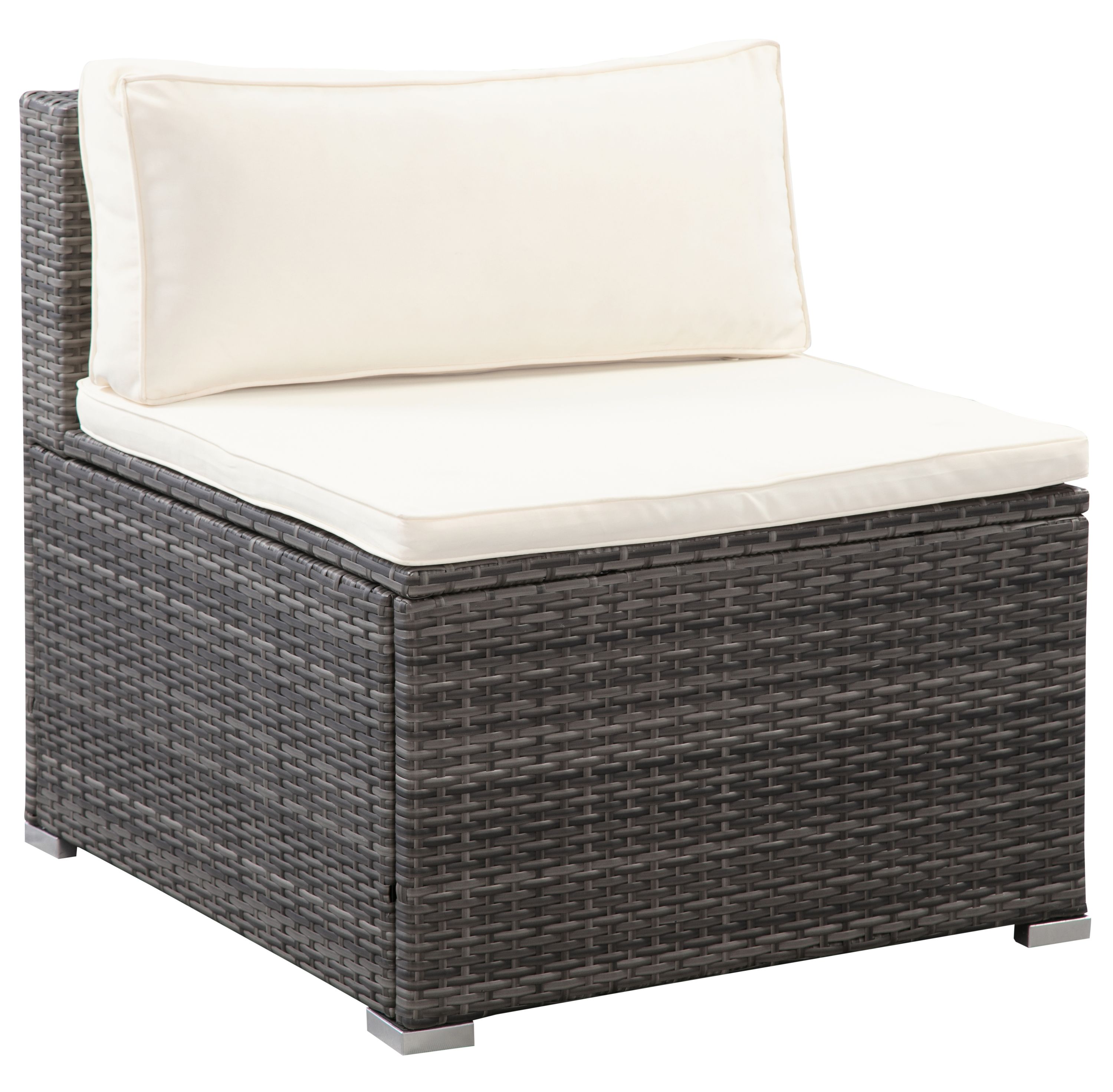 Rattanlounge FARO grau/beige