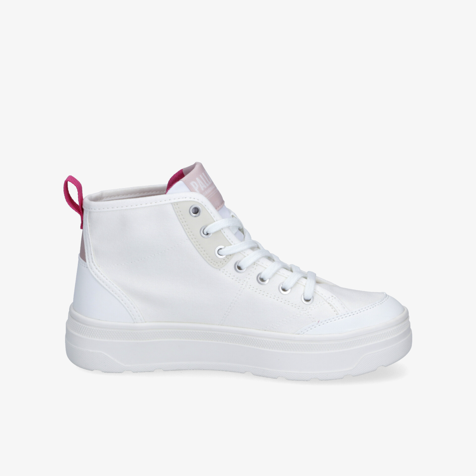 PALLADIUM Pallasphalt Mid Damen Plateau Sneaker weiß