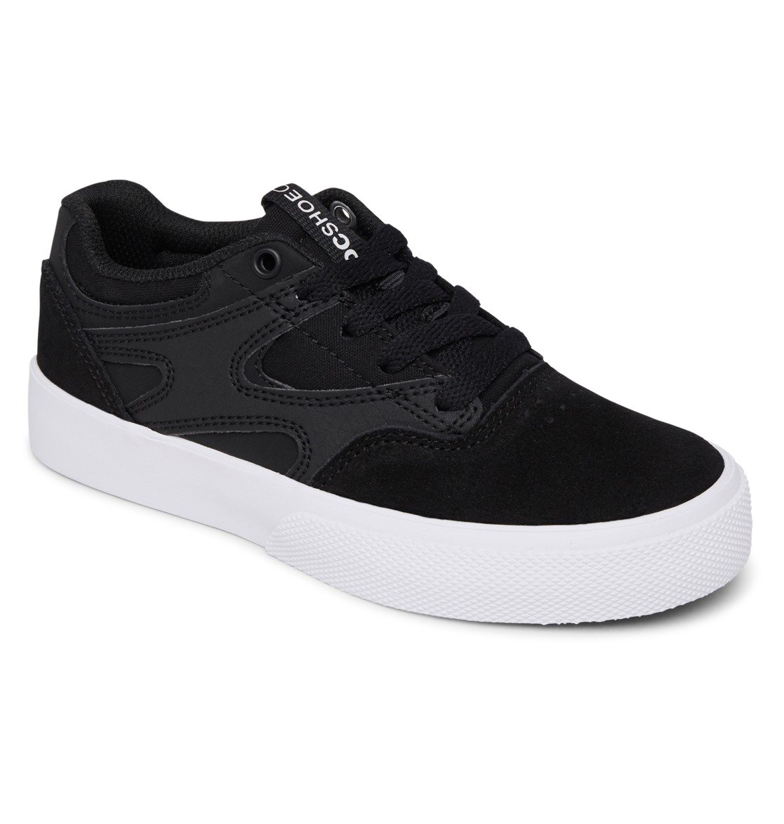 DC Shoes Youth Kalis Vulc Black Black White 1 US