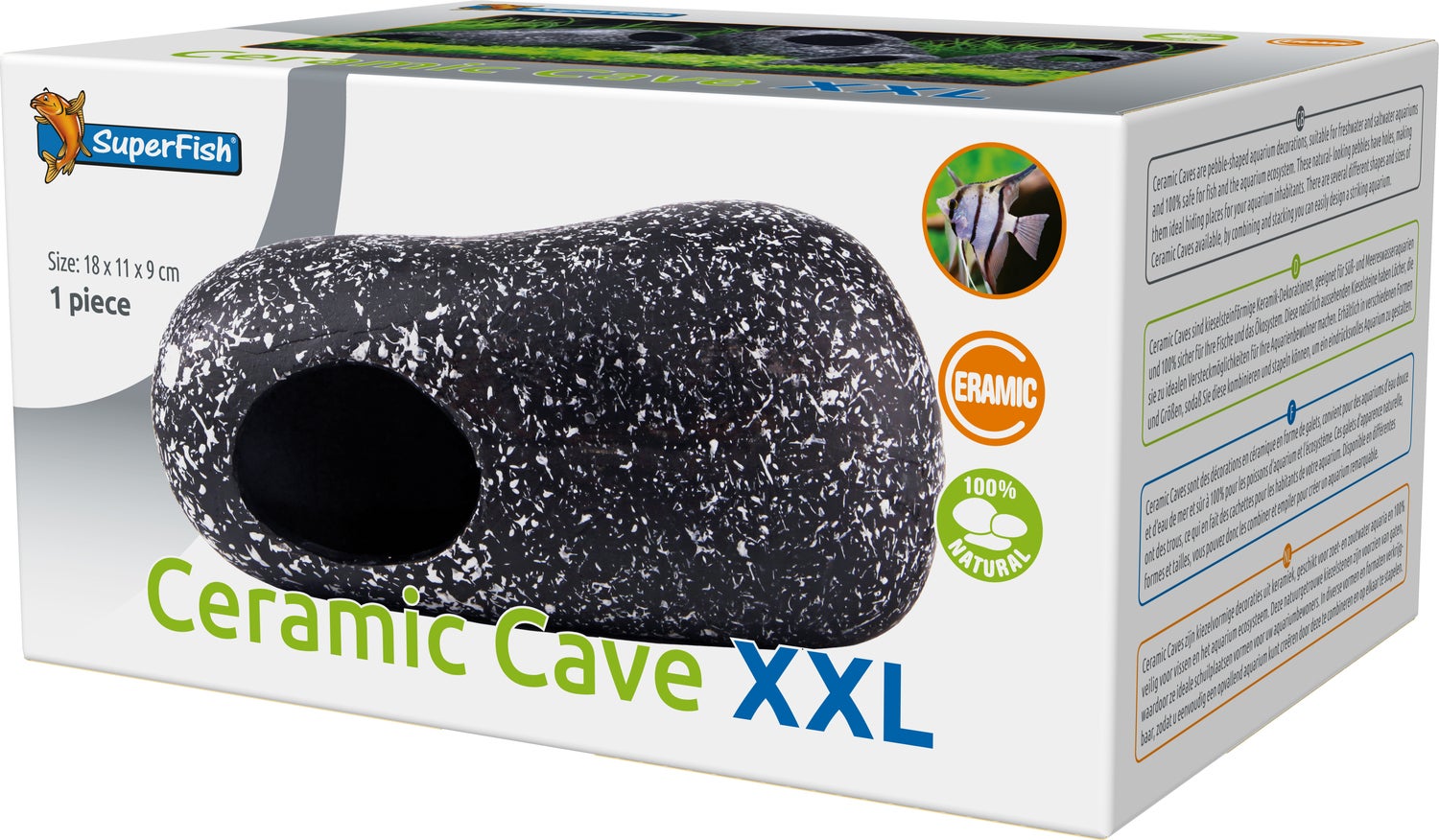 SuperFish aquarium decoratie grot grijs 18 x 11 x 9 cm