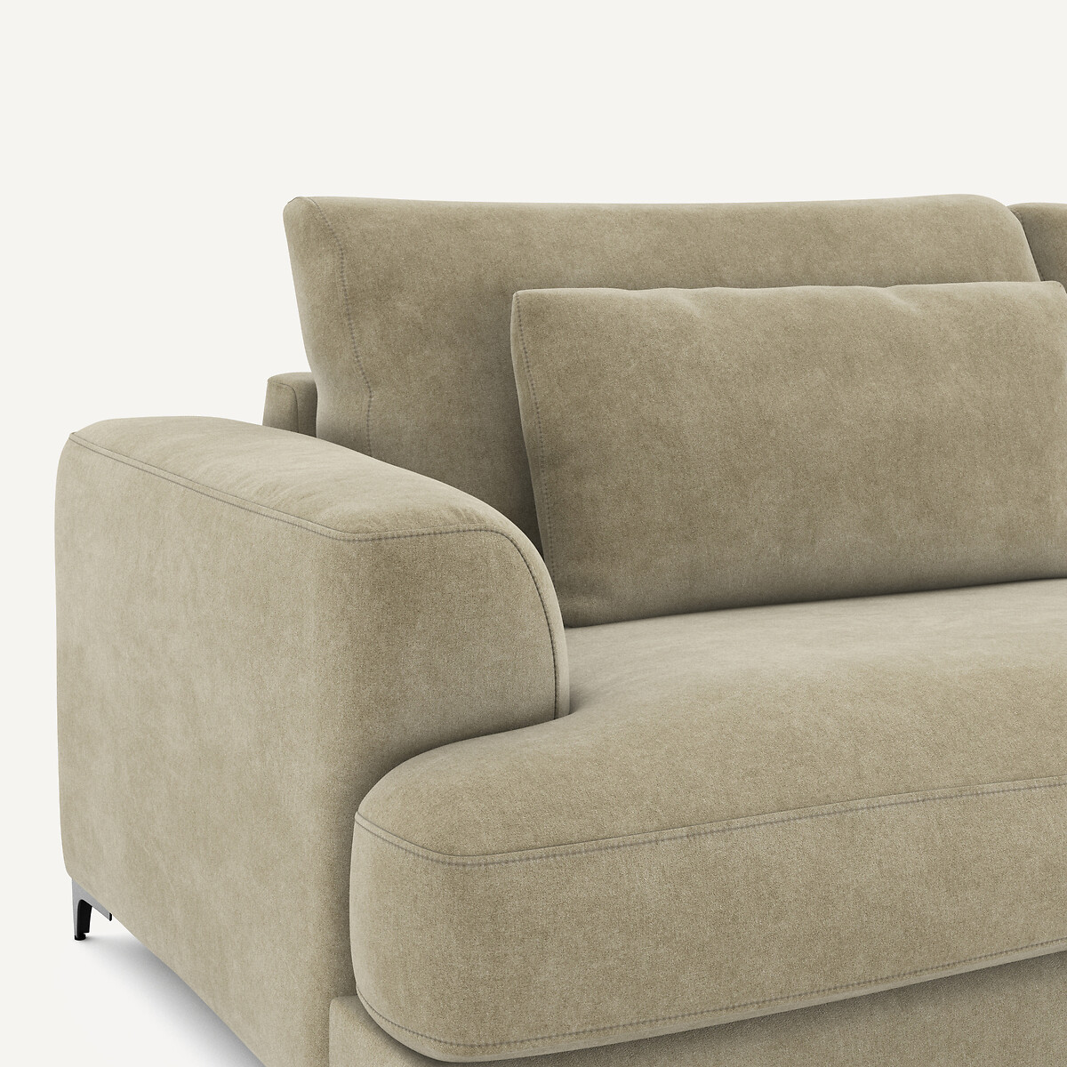 AM.PM<br>Sofá-cama de 4 lugares em veludo lavado, Marsile