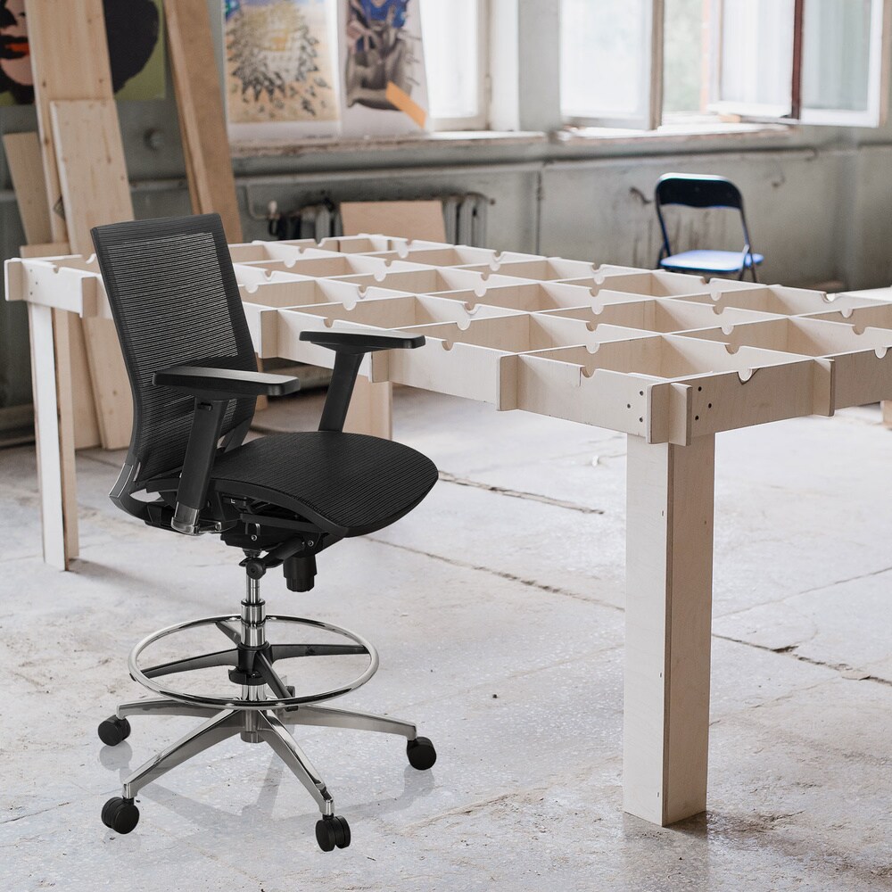 Counterstuhl TOP WORK 78 Netzstoff mit Armlehnen (höhenverstellbar) hjh OFFICE