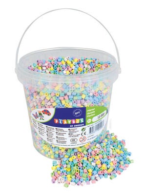 Playbox Rørperler Pastell I Bøtte 10000 Stk