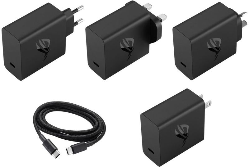 Asus - ROG 65W Adapter - Zwart - USB-C GSM-lader met Snellaadfunctie