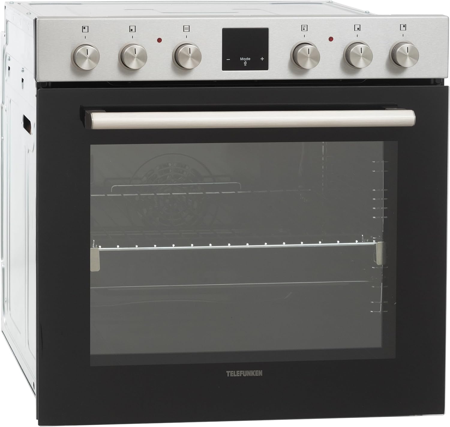 Telefunken Einbauherd-Set | Elektro-Herd-Kochfeld-Kombination | Mit Induktionskochfeld (4 Zonen) | Backofen mit Ober-Unterhitze und Umluft | Teleskopauszug | 78 Liter | 60 cm | Herdset B-HS-75-I-I