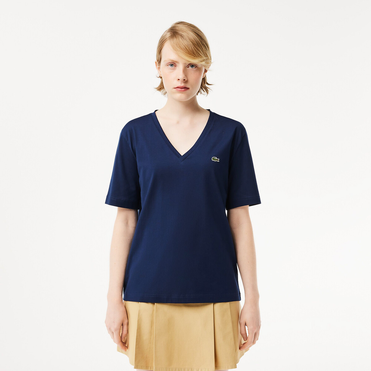 Camiseta LACOSTE com decote em V